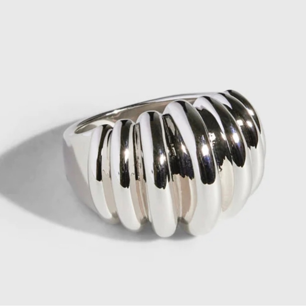 Sterling silver dome ring / Size 7 to 7.5